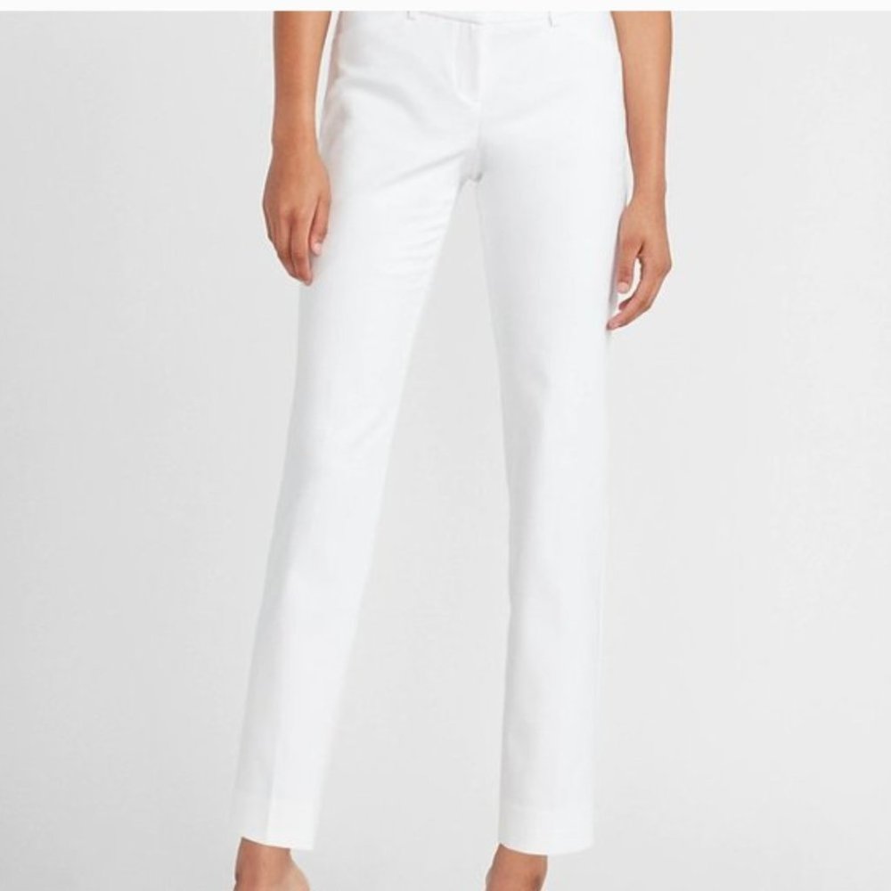 Express white columnist ankle high rise pants